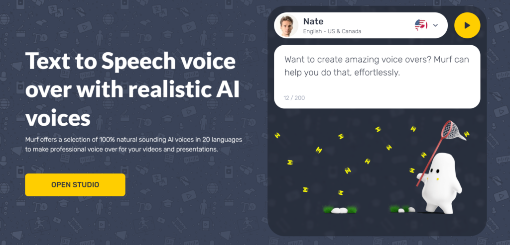 Murf AI Review: text to speech interface
