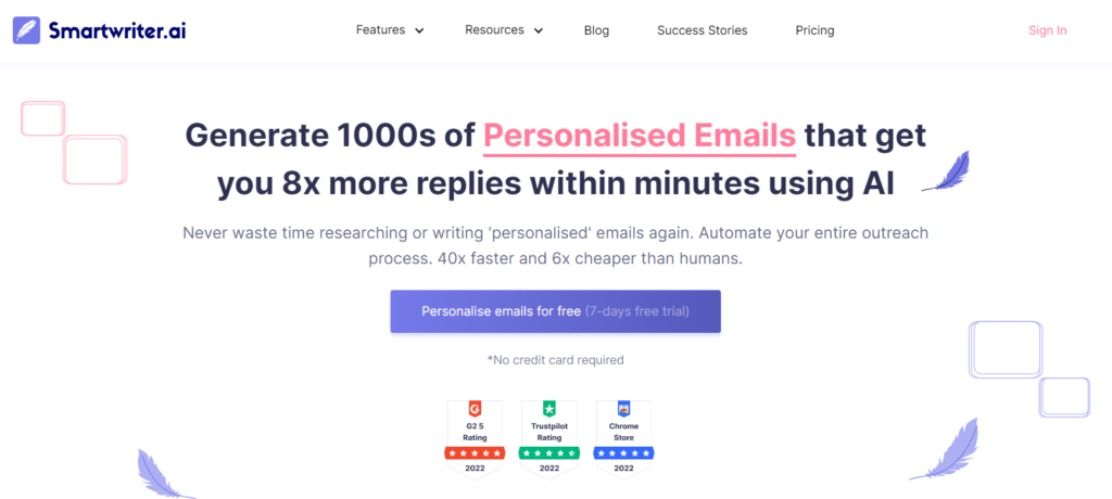 11 Best AI Email Writers: Personalised emails by smartwriter.ai