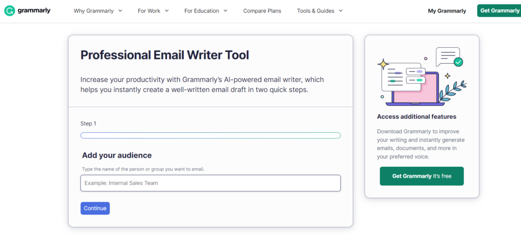 Grammarly professional email writer 